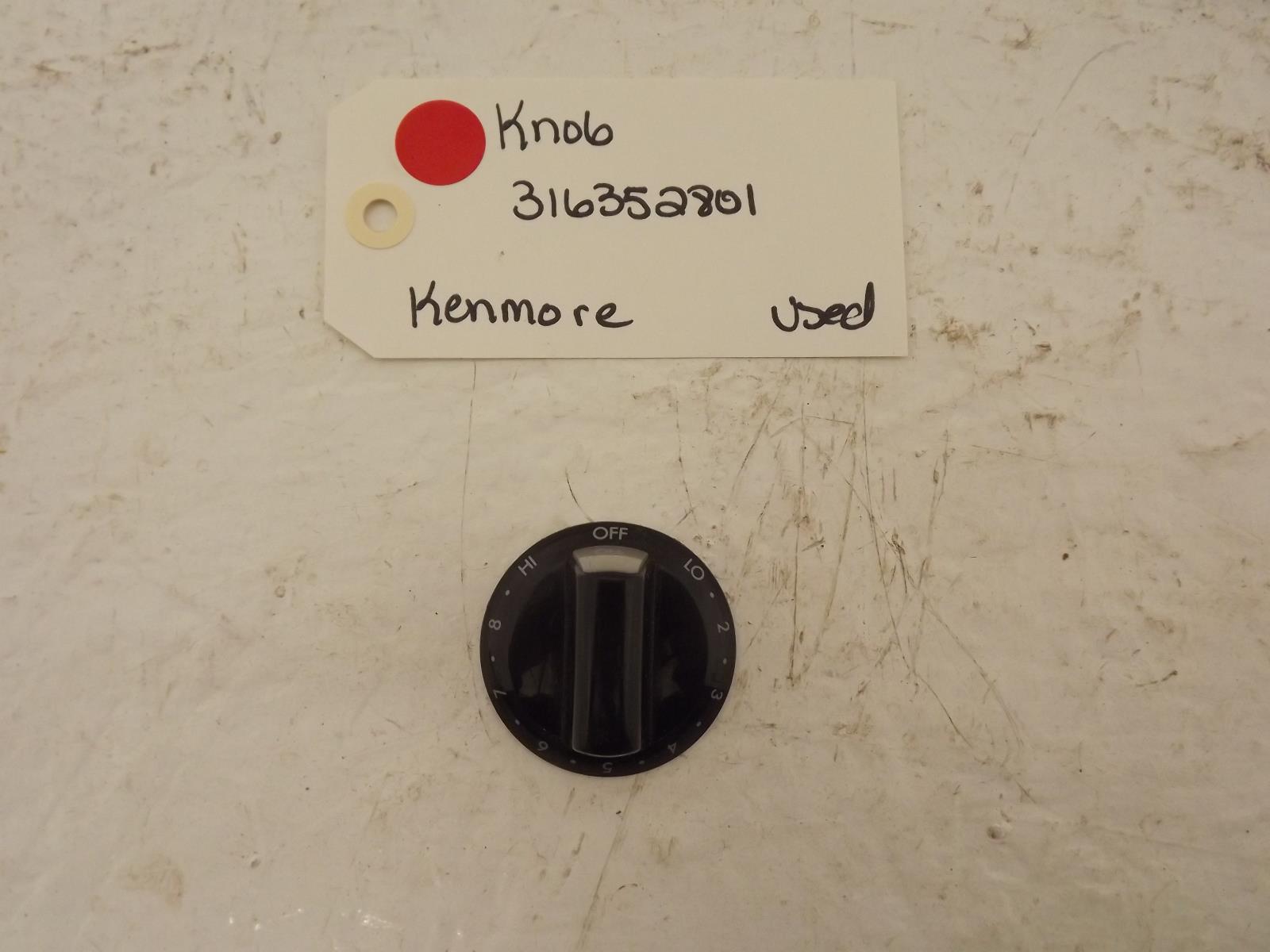 Kenmore Range 316352801 Knob Used Kenmore Range 316352801 Knob Used